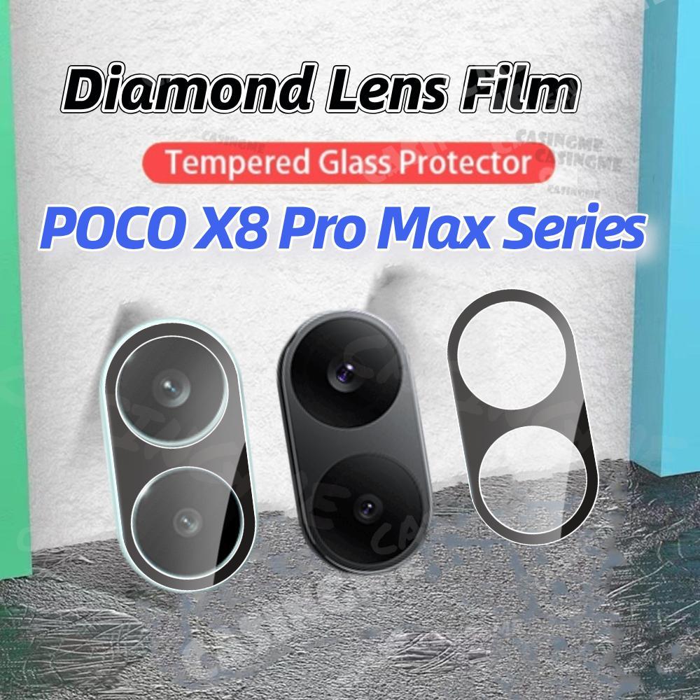 POCO X8 Pro Max X8Pro Bảo hiểm toàn diện Ống kính máy ảnh 3D cho POCOX8 X8 POCO X8Pro X8 Pro Max X8ProMax 4G 5G Phim bảo vệ máy ảnh Kính cường lực Full Cover Kính bảo vệ ống kính máy ảnh