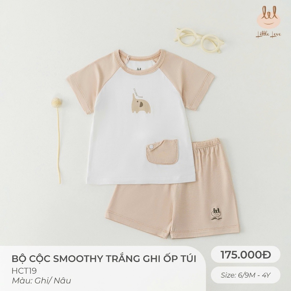 BỘ CỘC TAY VẢI SỢI TRE ỐP TÚI [ SIÊU MỀM, MÁT, MỊN CO DÃN VÀ THẤM HÚT TỐT] SZ 6/9M - 4Y (HCT19)