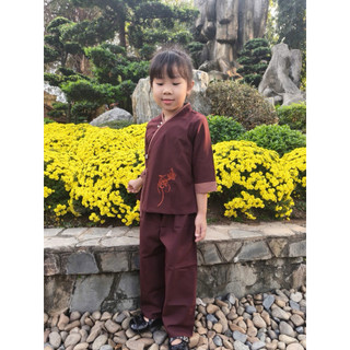 set bé gái cổ tim ngọc tâm, pháp phục bé