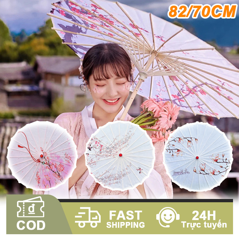 Ô vải cổ trang phong cách cổ trang trang trí quán Ô vải cổ trang phụ kiện chụp ảnh trang trí quán cửa hàng