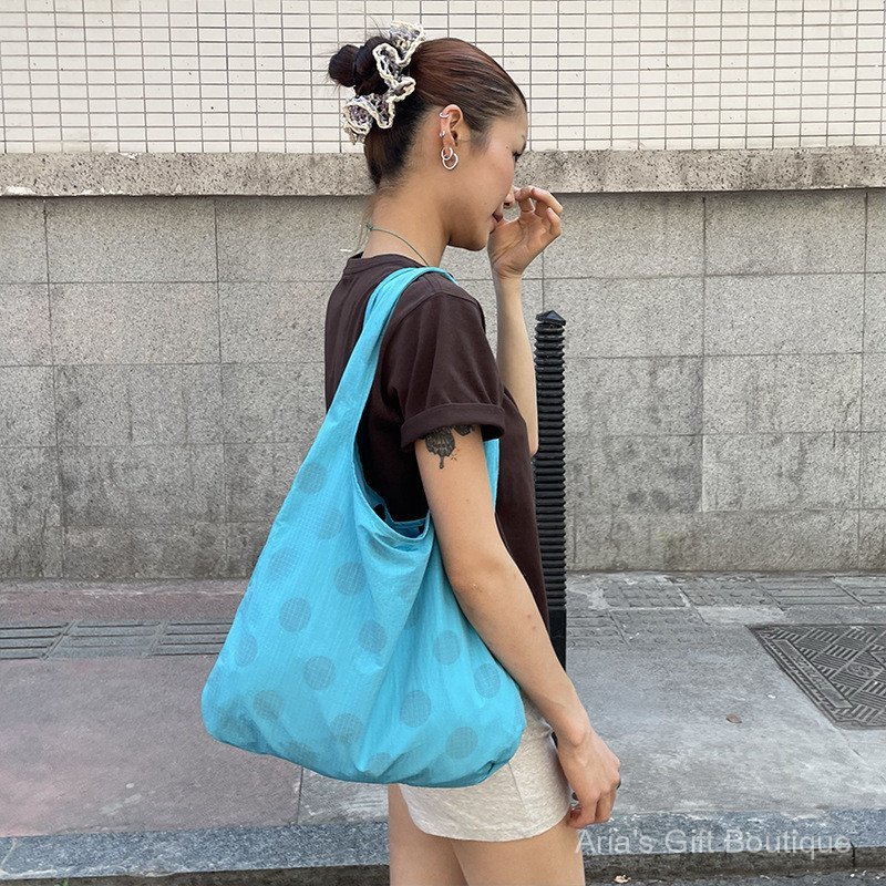 [Aria-G1] BornToChaos Original Arc Polka Dot Túi đeo vai Tích cực Phương pháp đa lưng Tote Dung tích lớn nách