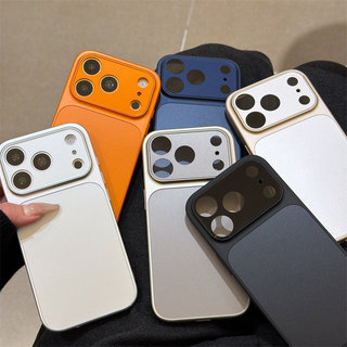 Như 17Pro Ống Kính Mạ Điện Bạc Cam PC Ốp Lưng Điện Thoại iPhone 17Promax 16Promax 13 14 15 Pro Max Chống Sốc Nam Nữ Vỏ Di Động
