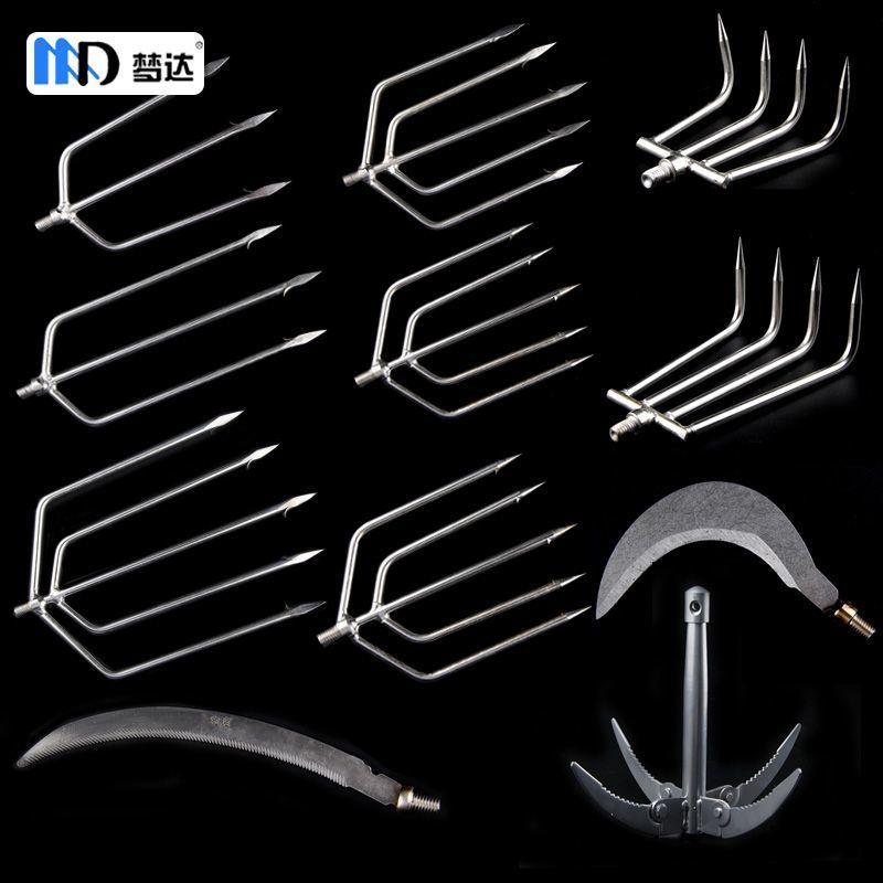 Harpoon câu cá bằng thép không gỉ với đầu có móc và bộ phụ kiện đầy đủ