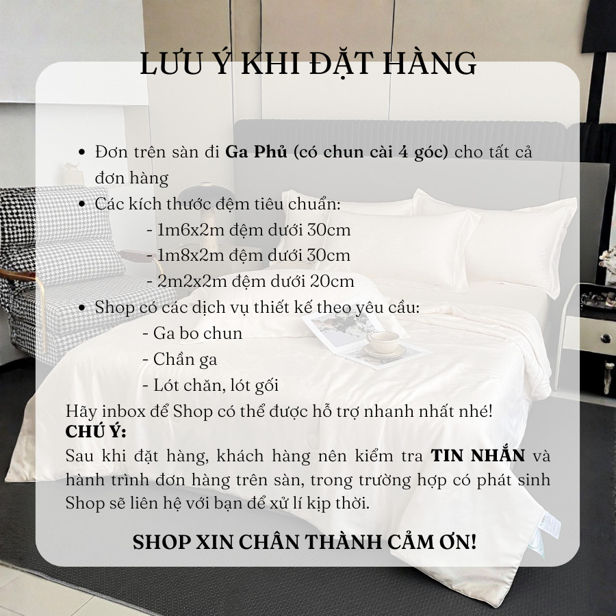 (SCB97) Bộ chăn ga 4 món MemminbeddingLuxury với chất liệu Tencel Jacquard cao cấp vô cùng thoáng khí và thoáng mát