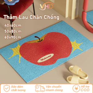 Thảm Lau Chân Chống Trượt Họa Tiết Sinh Động - Nhiều Kích Thước 40/50/60cm, An Toàn Phù Hợp Mọi Không Gian Gia Đình
