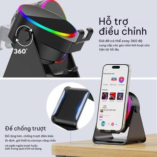 Loa Bluetooth 5 Trong 1 Đế Điện Thoại Từ Tạo RGB Âm Thanh Vòm Xung Quanh Di Động Ngoài Trời