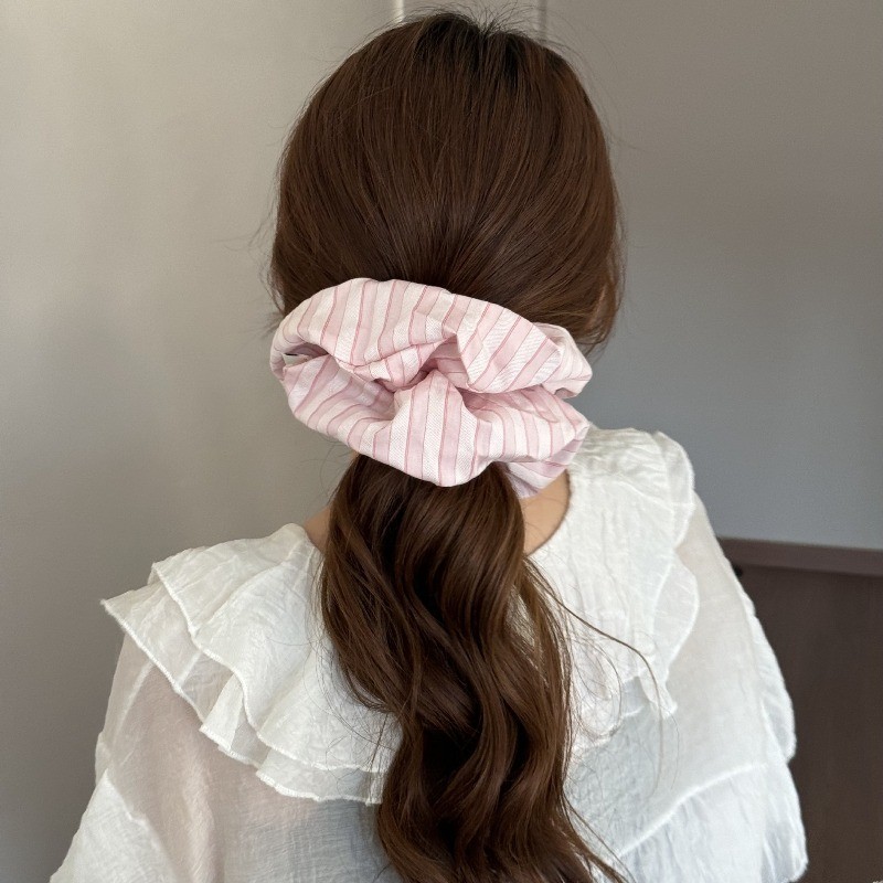 Hululu - Phụ kiện tóc phong cách Hàn Quốc đơn giản với dải scrunchy sọc tươi đẹp