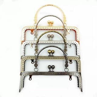 20cm Vuông Nổi DIY Handmade Ba Hoa Miệng Vàng Tay Cầm Miệng Tay Cầm Vàng Tay Cầm Phụ Kiện Túi Phụ Kiện DDV4