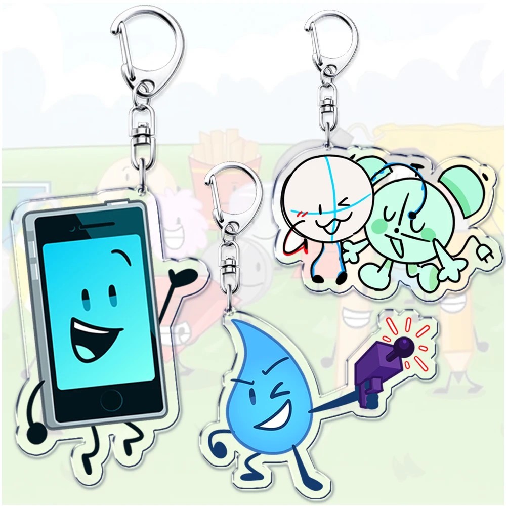 Móc khóa mica Battle for Dream Island BFDI hình Firey Ruby Teardrop ...