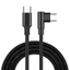 Treeling 60W USB C Sang USB C Cáp Sạc Nhanh 480Mbps Truyền Dữ Liệu Nylon Bện Góc Phải Loại C Cáp Cho Điện Thoại L