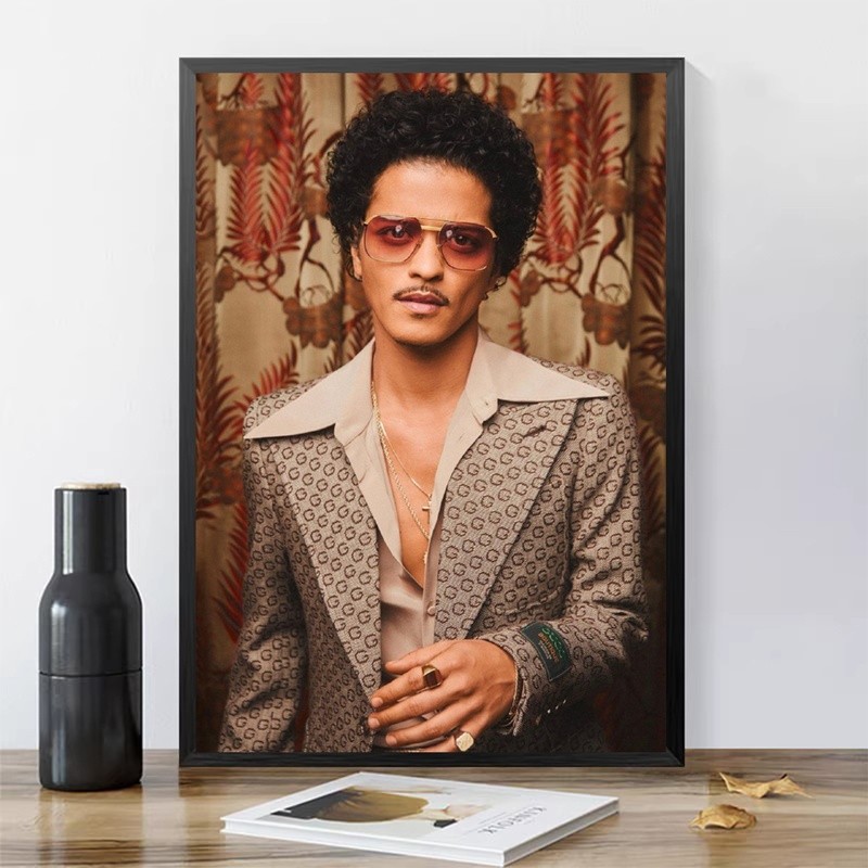 Bruno Mars Poster Star Frameless Canvas Chống Thấm Nước Nghệ Thuật Trang Trí Tường Cho Phòng Khách Phòng Ngủ Nghiên Cứu Tùy Chỉnh