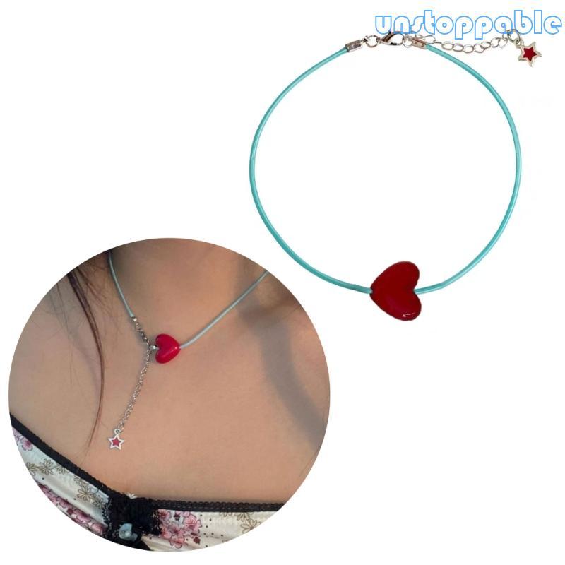 Vòng cổ trái tim đỏ ngọt ngào, dây chuyền choker đẹp mắt - Quà tặng Valentine lý tưởng