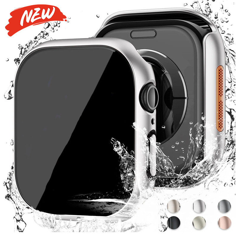 Kính cường lực + vỏ bảo vệ tương thích cho Apple Watch Series11 / 10 42mm 46mm 9 8 7 6 SE 44mm 40mm 45mm 41mm