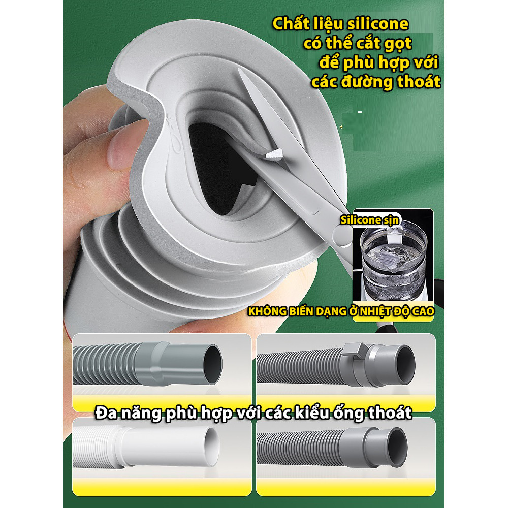 【COD】Nút bịt silicon K258，thiết kế van một chiều, chống trào ngược nước và khí, bảo vệ vệ sinh cho bồn rửa, lavabo.