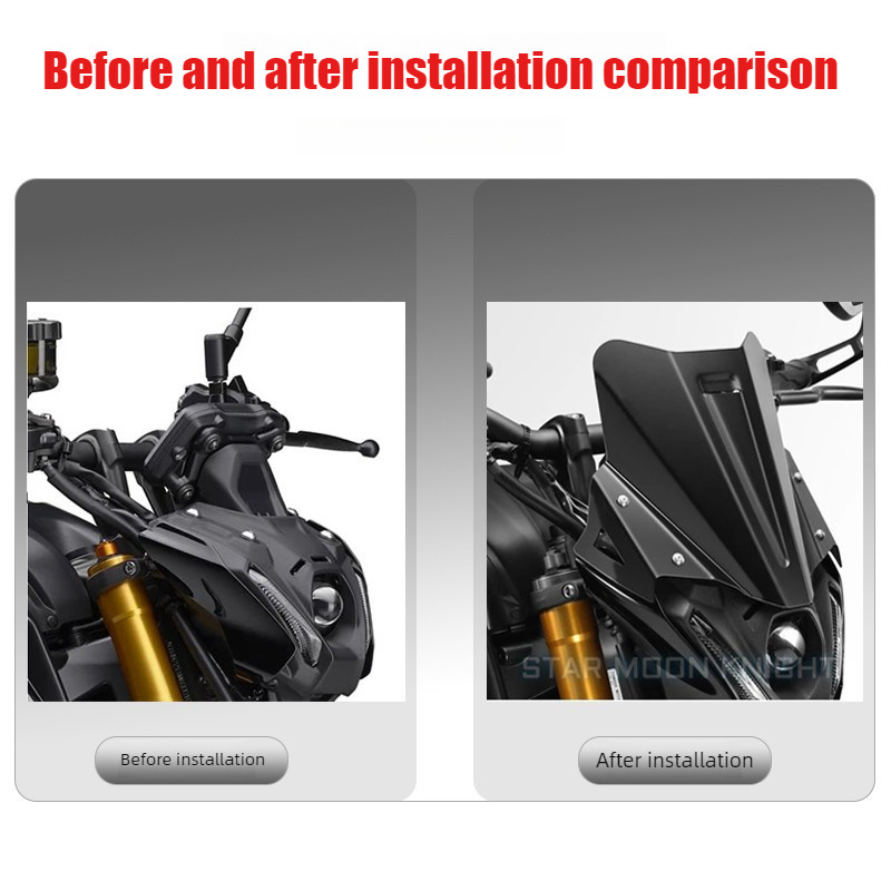DÀNH CHO Yamaha MT 09 MT09 2017 2018 2019 2020 2021 2022 2023 2024 Xe Máy Nhôm Kính Chắn Gió Đèn Pha Fairing