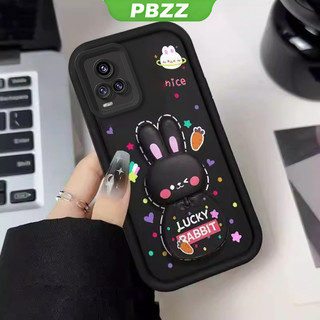Ốp Lưng vivo v20 PRO v20se v23e v23 v21 v21e 5G Vỏ Điện Thoại Vỏ Mềm Silicon Chống Sốc Thiết Kế Mới Gương Thẩm Mỹ Thỏ Có Giá Đỡ JETZJ01