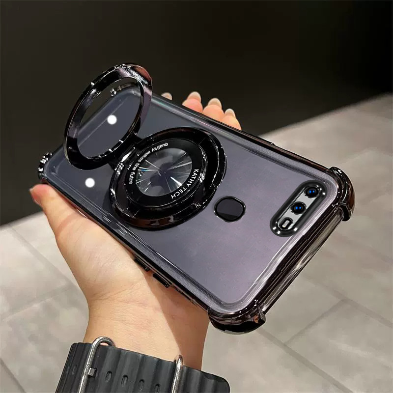 Ốp Lưng Cho Oppo F9 / A5S / A7 / A12 Giá Đỡ Điện Thoại Chống Sốc tpu Có Chức Năng Chống Trơn Trượt Vỏ Điện Thoại Di Động SJZJ
