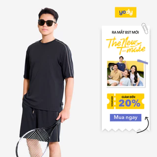 Bộ đồ nam YODY set áo quần thun cotton thoáng mát, thấm hút tốt, trẻ trung MCST25S055