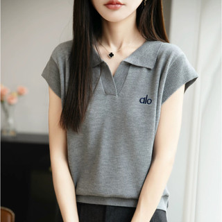 Dệt Kim Ngắn Tay Nữ Mùa Hè Ve Áo Mỏng Phong Cách Hàn Quốc Đi Lại Áo Thun Đơn Giản Top