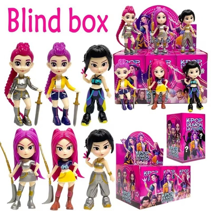 Ngẫu nhiên một  Demon Hunters Hình Mira Rumi Zoey HUNTR / X Demon Hunters Blind Box Bộ sưu tập mô hình