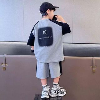 Bộ đồ cho bé trai - áo thun tay ngắn + quần short thể thao phong cách năng động dễ mặc mùa hè