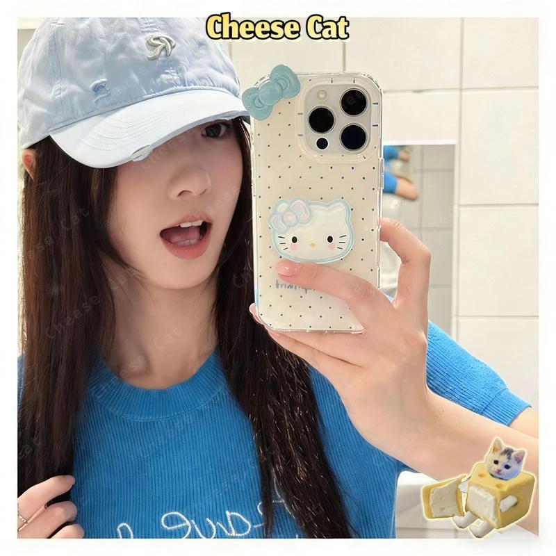 Ốp lưng điện thoại Kitty Case hình cá 3D lấp lánh tự làm cho iPhone 13 14 11 12 15 16 17 Pro Max XR Xs Max 7Plus
