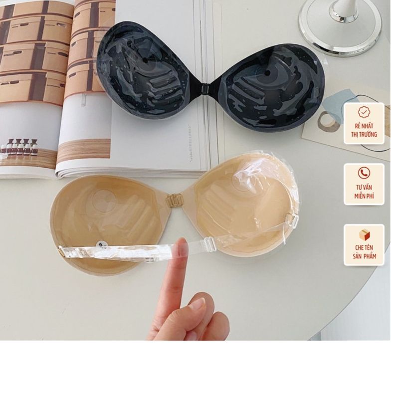 ÁO BRA DÁN NÂNG NGỰC SILICON CÀI TRƯỚC KHÔNG GỌNG HÌNH BÀN TAY P29 BC - Sam Botique