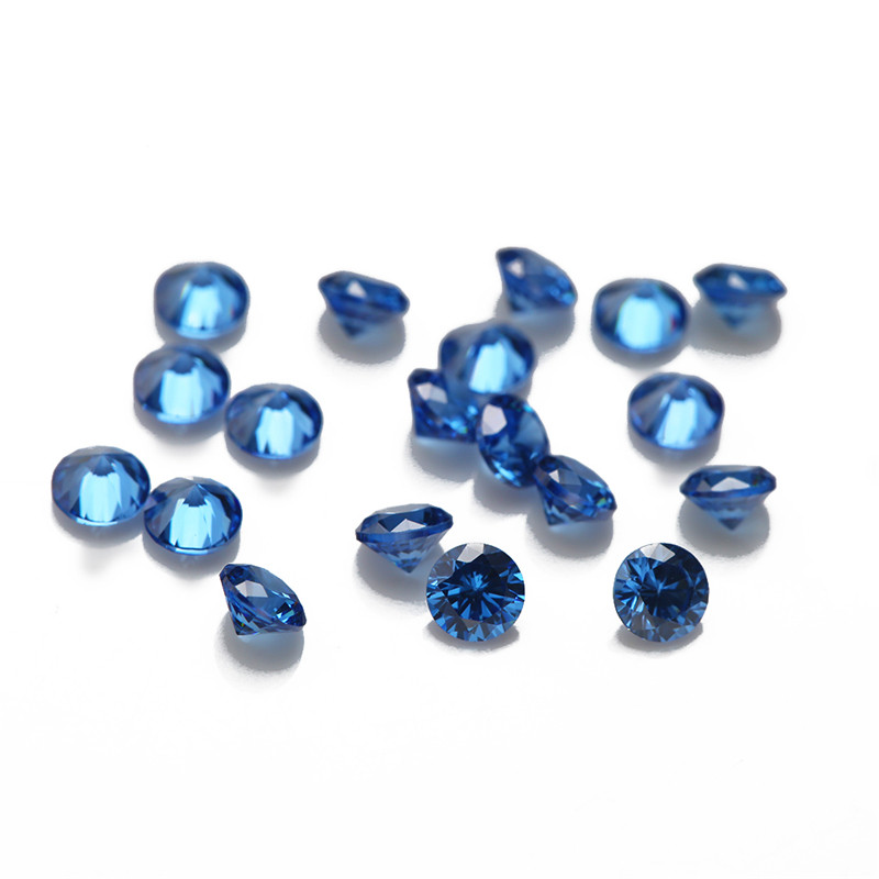 200 Cắt đá CZ Xanh Tròn 1.0mm ~ 3.0mm cho DIY Trang Sức