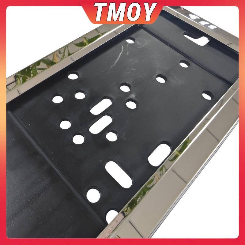 TMOY 1 Chiếc Tiêu Chuẩn Biển Số Thép Không Gỉ Khung Kim Loại Bao RU UA EU Biển Số Giá Đỡ Biển Số Giá Đỡ Gắn TMOY