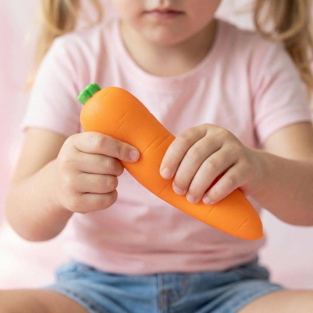 Quả bóng căng thẳng Squishy cà rốt khổng lồ, Quả mực Jumbo 5,5 inch Siêu mực và có thể đúc được Tăng chậm Thư giãn Cảm giác căng thẳng để giảm lo âu