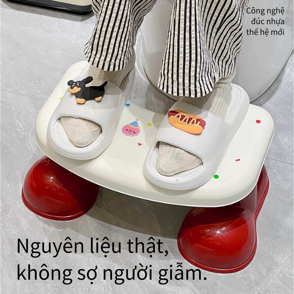 Ghế Kê Chân Toilet Cao Cấp - Chất Liệu Nhựa PP Chống Trượt, Chịu Lực Tốt, Hỗ Trợ Đi Vệ Sinh Đúng Cách