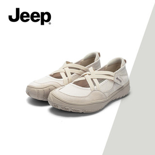 JEEP Retro Mary Jane Giày Nữ Dây Đeo Chéo Ballet Đế Mềm Nông Miệng Thoải Mái Giày Thể Thao Thông Thường