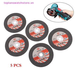 Toplanswatchstore 5 Chiếc 3inch 75 * 1.2 * 10 Lỗ Đĩa Cắt Mini Nhựa Tròn Mài Bánh Xe Chà Nhám Đĩa 75 Mm Cho Máy Xay Góc Thép Đá Cắt Góc Mài VN