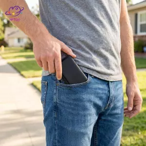 Hộp đựng thẻ ID di động Mini HFTOY Ví từ tính có thể gập lại có ví đựng tiền xu để hội nghị và sử dụng hàng ngày ~