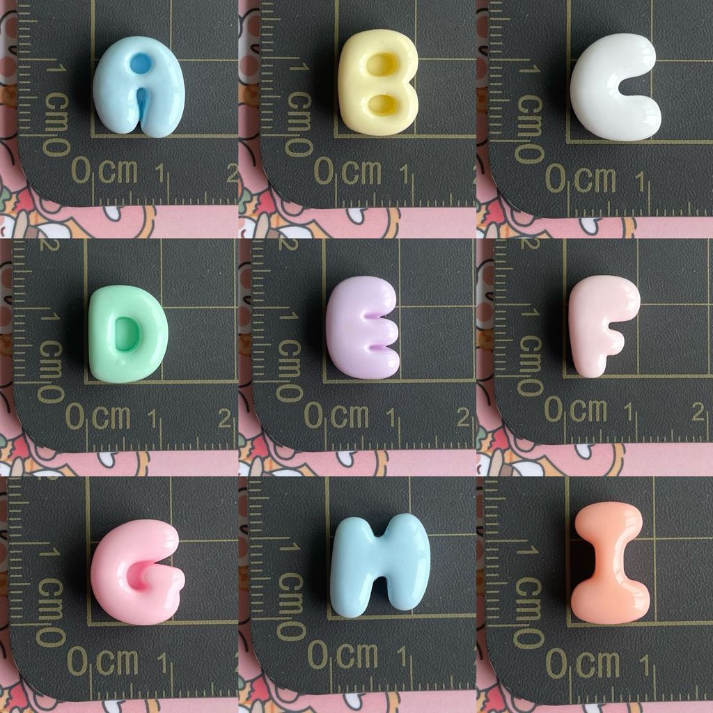 Decal chữ nổi mini dễ thương, dán xe máy chống nước, kèm keo dán thời trang Thời trang dễ thương Tự do phối hợp