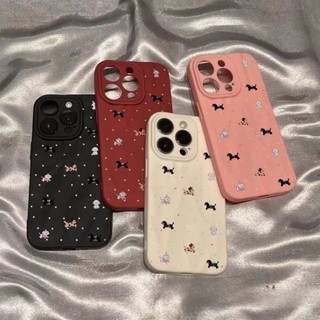 Dành Cho IPhone 17 16 15 14 13 12 11 Pro Max X XR XS Max 7 8 Plus Dễ thương Wave Point Dachshund Dog xếp li vỏ mềm