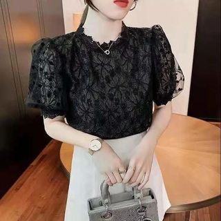 Quần Áo Nữ Tay Ngắn Voan Mùa Hè 2025 Phong Cách Mới, Kiểu Dáng Phía Tây, Size Lớn