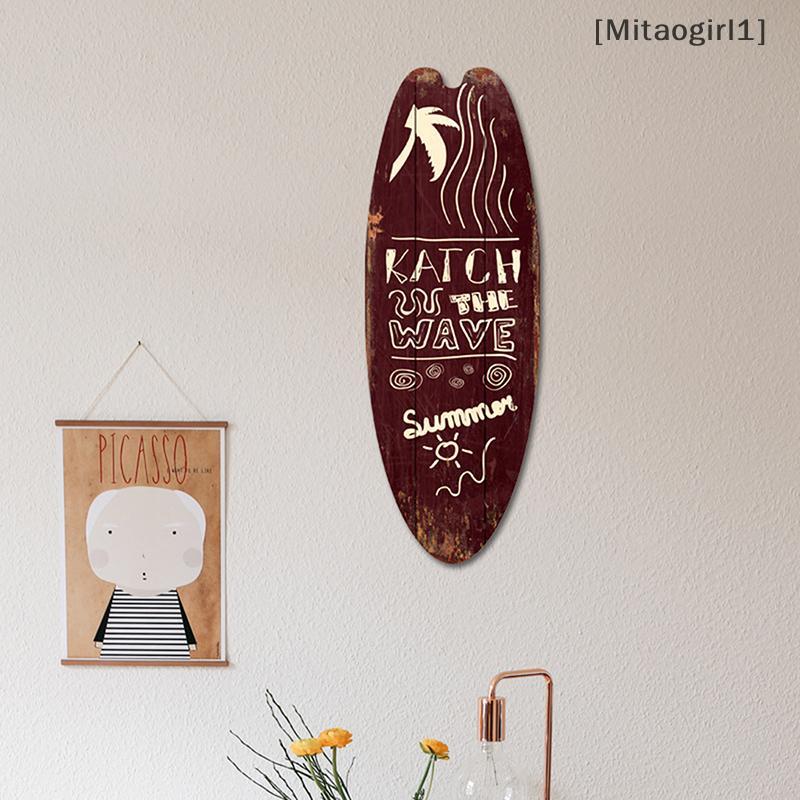 Ván lướt sóng biển bằng gỗ trang trí vintage cho phòng tắm và tường nhà - Tiki Bar