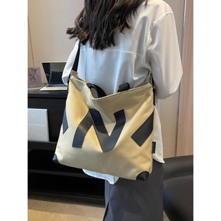 Túi vải nữ 42 x 33 x 13cm phong cách Nhật Bản, túi xách tote học sinh, đeo vai, văn học đơn giản