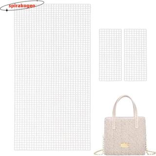 Vải lưới SPIRAKOGEO, Lưới lưới túi nhựa màu trắng, Đồ dùng làm ví Vỏ trống Dự án móc