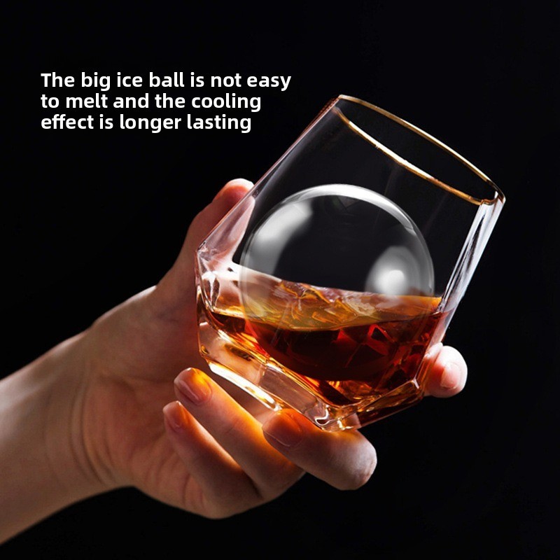 Rõ Ràng Whisky Lớn Đá Bóng Khuôn Không Bong Bóng Thực Phẩm Khuôn Đá Bóng Tròn Lớn Khay Đá Mùa Hè Trong Suốt Khay Cho Whisky Cocktail Nước Trái Cây Không Bong Bóng DIY Máy Làm Bóng Đá