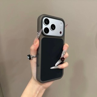 Ốp điện thoại di động cảm giác da thạch màu trơn mới cho iPhone17 Pro Max 16 15 Pro Max bảo vệ camera chống sốc chống rơi mặt sau mềm