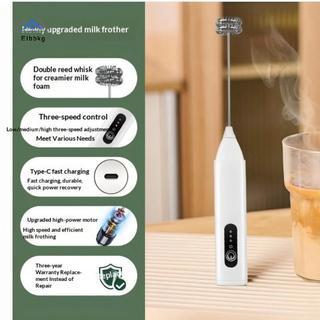 ELBBKG Thời Trang Điện Cầm Tay Đánh Trứng Sữa Frother Matcha Đánh Cốc Uống Cà Phê Đánh Máy Khuấy Beater 3 Tốc Độ USB Sạc Mới