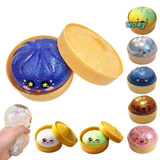 WOAY Bánh Bao Đồ Chơi Squishy, Chậm Đàn Hồi Mềm Hấp Nhồi Bông Squishy Pinch Le, Fidget Long Lanh Với Máy Hấp Bóp Bột Giải Nén Trang Trí Nhà Cửa