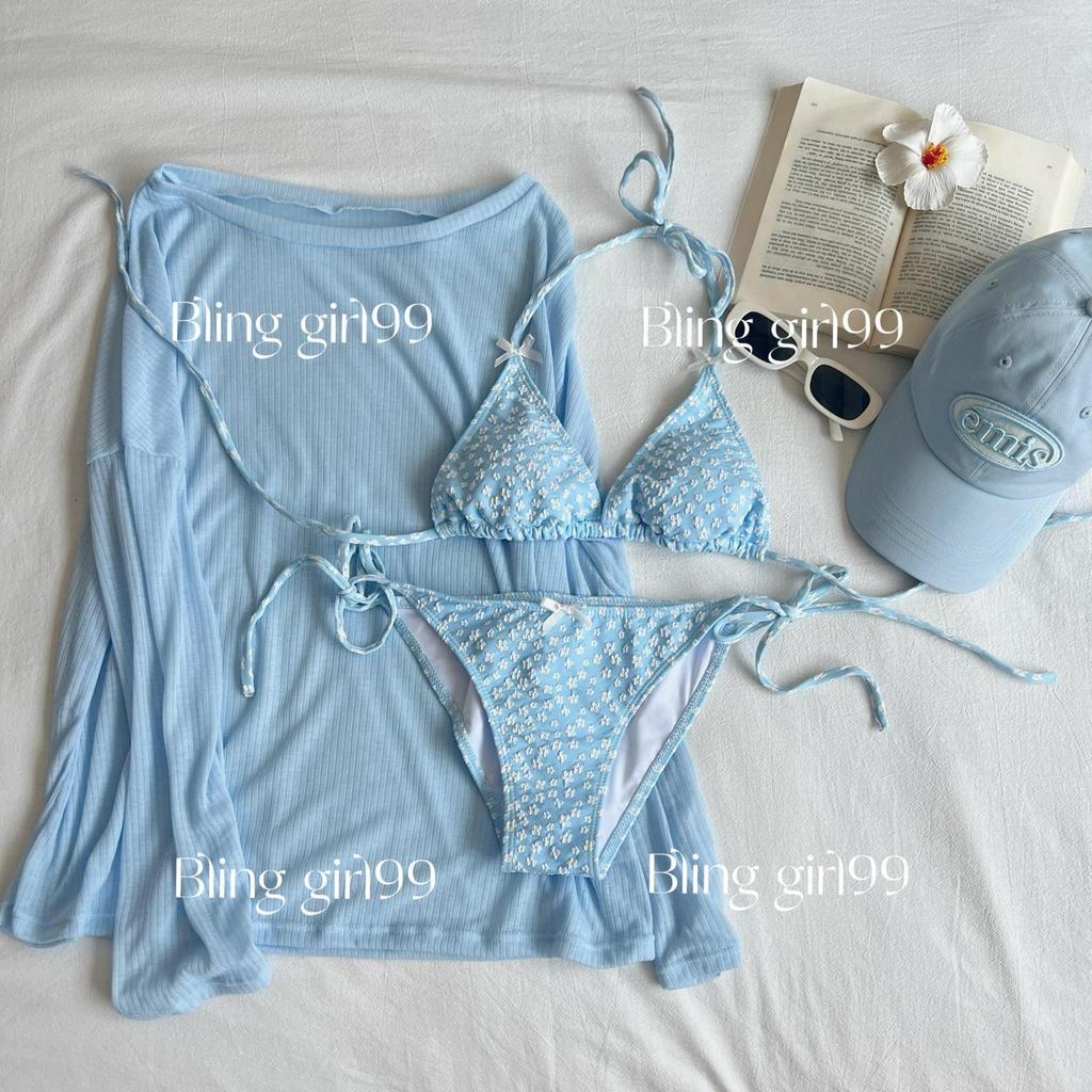 Xanh Hoa Bikini Đồ Bơi Chống Nắng - Phù Hợp Cho Kỳ Nghĩa Bãi Biển
