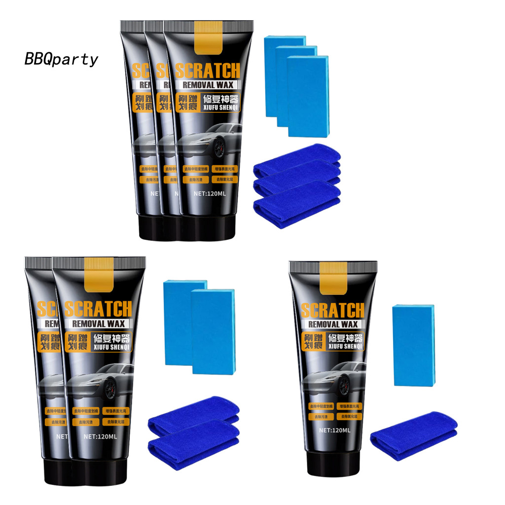 BBQparty Kem sửa chữa 120ml – Sáp tẩy vết xước cho ô tô, Bộ sửa chữa sơn ô tô, Dễ dàng sửa chữa trầy xước và vết xước cho khu vực Đông Nam