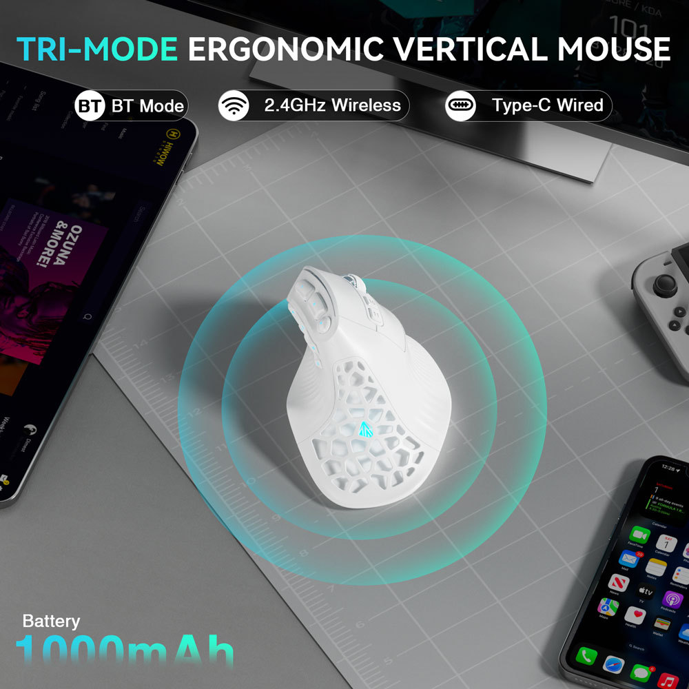 Chuột tiện dụng không dây SOLAKAKA E9 USB Bluetooth 10 phím có thể lập trình 45 ° Chuột dọc MMO | BigBuy360 - bigbuy360.vn