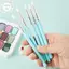 PUSKY 1 / 10 / 15 Cái / bộ Dual Ended Kim Cương Giả Móng Tay Nghệ Thuật Bút Silicon Điêu Khắc / 3D Hoa Khắc / Chấm Móng Tay Dụng Cụ Làm Móng Tay Bàn Chải VN