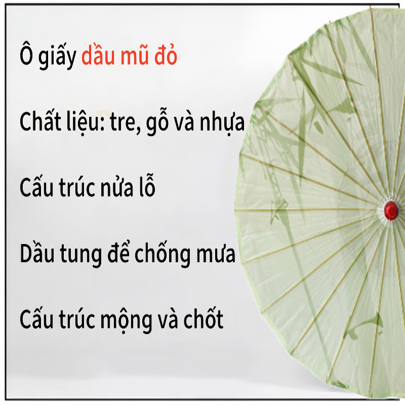 Dù Giấy Cổ Điển Nan Tre, Chắc Chắn,phong cách Trung Hoa,Qipao,Chụp ảnh Cưới, Biểu Diễn Múa - Handmade Tinh Tế