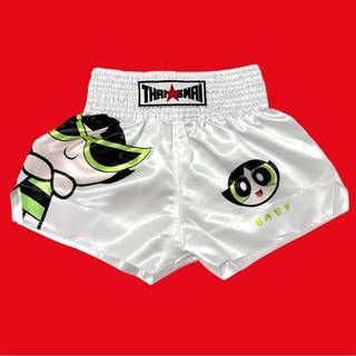 Muay Thai Shorts The Powerpuff Girls Adult and Children Cute Blue Boxing Shorts oJDF